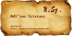 Mózes Szixtusz névjegykártya